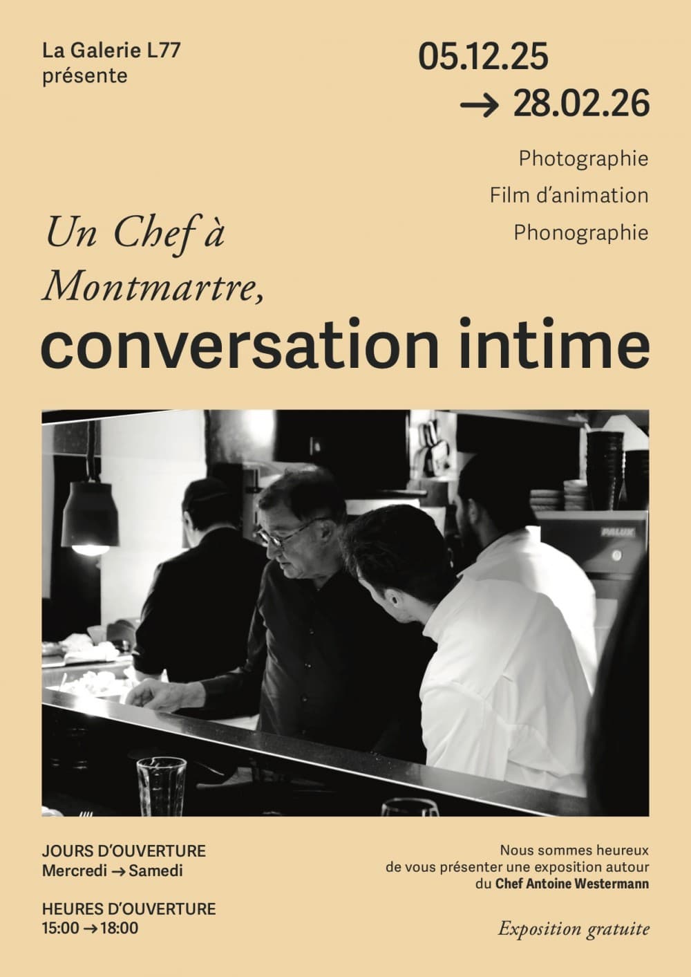 Un chef à Montmartre, conversation intime