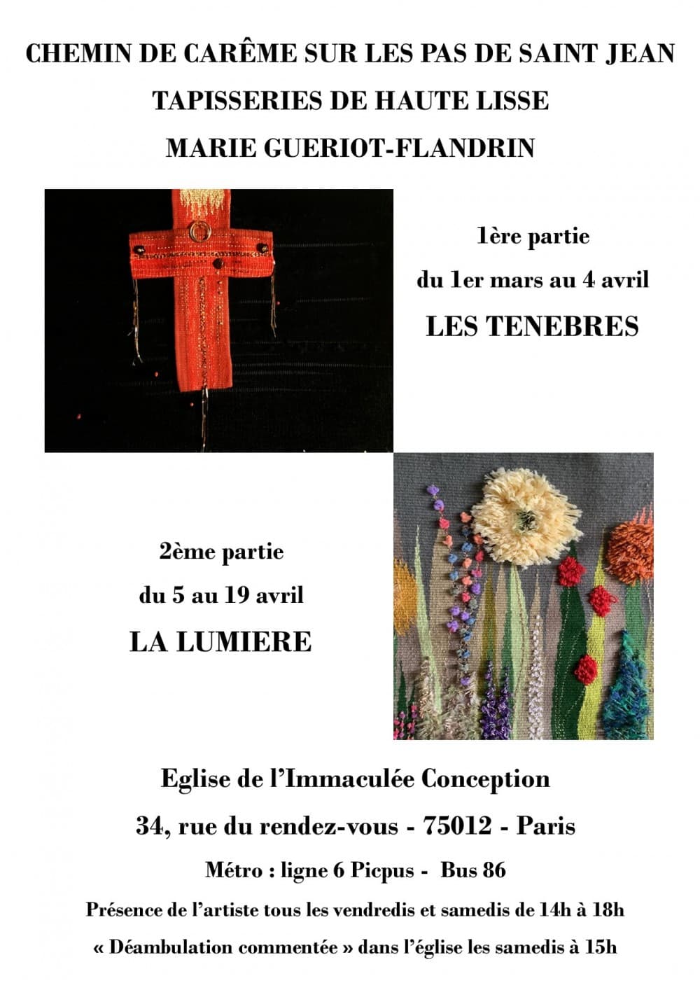 Tapisseries, sur les pas de Saint Jean : Marie Gueriot-Flandrin