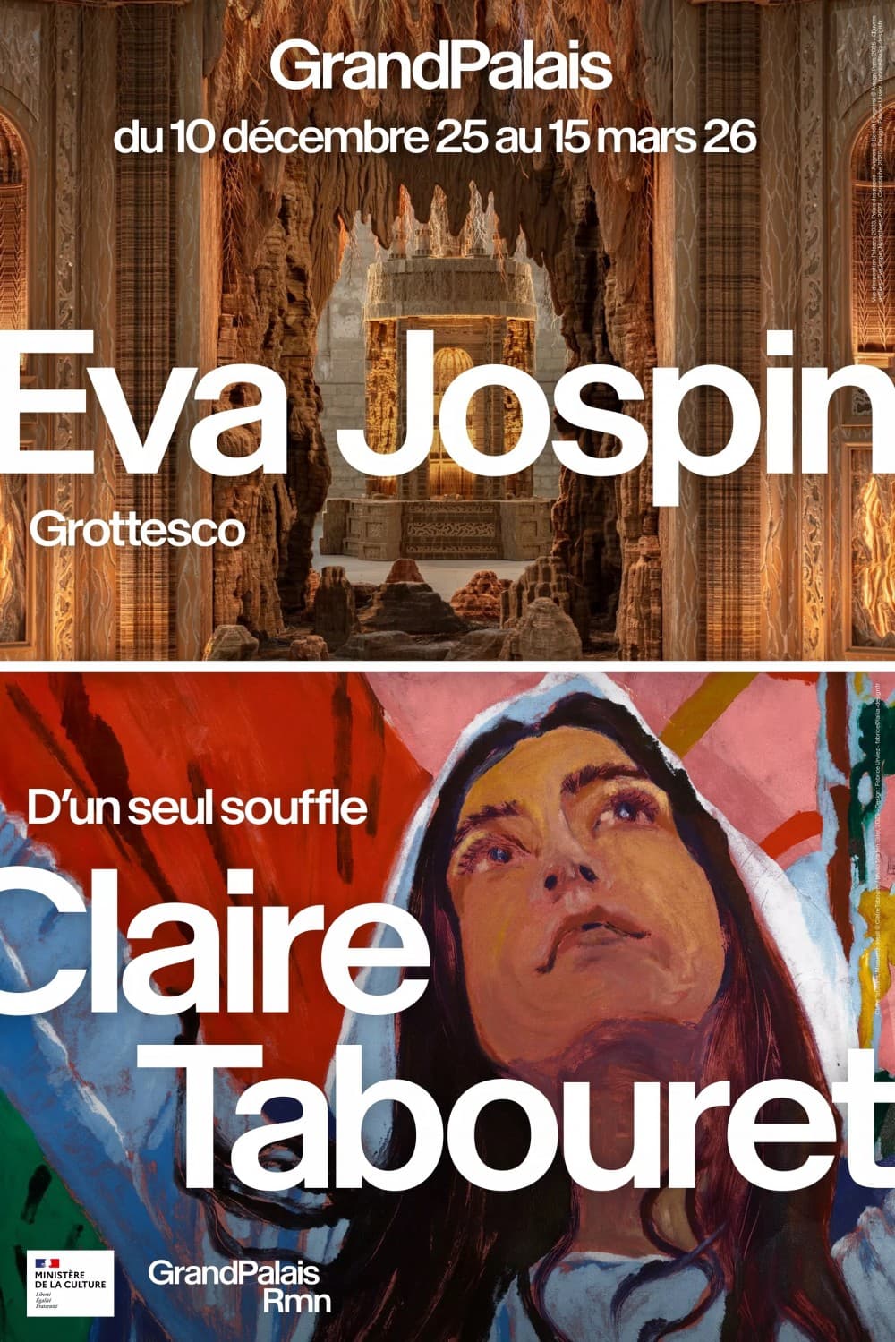 Eva Jospin, Grottesco / Claire Tabouret, D’un seul souffle